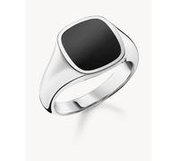 Thomas Sabo - Anello classico in argento sterling 925 con pietra nera 60