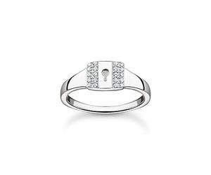 Thomas Sabo anello da donna con chiusura pietre bianche argento sterling 925 TR2372-051-14