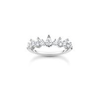 THOMAS SABO Anello da donna con cristalli di ghiaccio, argento Sterling 925, TR2415-051-14, 50 cm, Argento sterling, Zirconia cubica