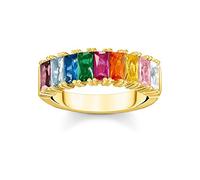 THOMAS SABO Anello da donna in argento 925 con pietra di vetro, oro 48, 32022523