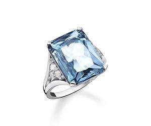 THOMAS SABO Anello da donna in argento Sterling 925 TR2339-059-1, 56, Argento, Nessuna pietra preziosa