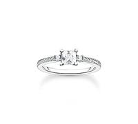 THOMAS SABO Anello da donna pavé pietra bianca argento sterling 925 TR2397-051-14, 54, Argento sterling, Zirconia cubica