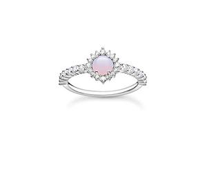 Thomas Sabo anello da donna pietra color opale rosa scintillante argento sterling 925 TR2344-166-7