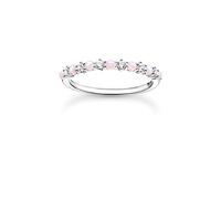 Thomas Sabo Anello da donna rosa e bianco con pietre in argento Sterling 925 TR2343-166-7, 20, Metallo, Pietre Multicolore