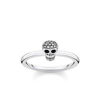Thomas Sabo Anello da donna Teschio Argento sterling 925, annerito TR2327-643-14