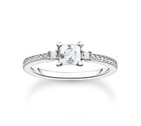 THOMAS SABO Anello da donna pavé pietra bianca argento sterling 925 TR2397-051-14, 52, Argento sterling, Zirconia cubica