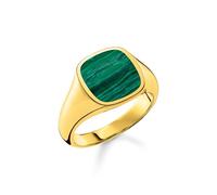 THOMAS SABO Anello da donna unisex in argento 925 malachite 32022516, 64, Argento sterling, Non pietra preziosa