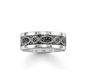 Thomas Sabo Anello da Fidanzamento Promessa Matrimonio da Uomo Argento, Argento Sterling 925 TR2006-051-11-64
