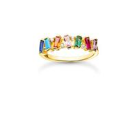 Thomas Sabo Anello di Dichiarazione Le Signore Argento Placcato Oro Zirconia_cubica - TR2346-488-7-58