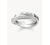 Thomas Sabo - Anello inciso tonalità argento e bianco 56