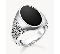Thomas Sabo - Anello nero e argentato-Argento 60
