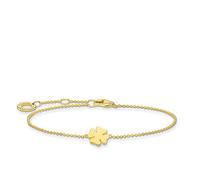 Thomas Sabo Bracciale a Forma di Quadrifoglio in Argento Sterling 925 e Argento, Gold, A1990-413-39-L19v