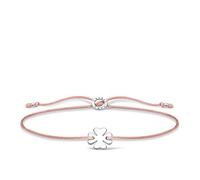 Thomas Sabo Bracciale a Forma di Quadrifoglio, in Argento Sterling 925, Lunghezza 13-20 cm