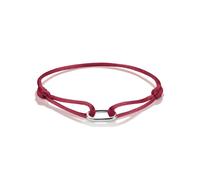 Thomas Sabo Bracciale in Tessuto Rosso Connect Argento Sterling 925 C1210-001-50-L24V