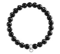 Thomas Sabo Bracciale Charm da Donna Nero Club Argento Sterling 925 X0220-840-11
