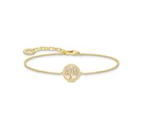 THOMAS SABO Bracciale con ciondolo Tree-of-Love in argento placcato oro A2160-427-39, Eine Grösse, Argento sterling, Nessuna pietra preziosa