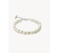 Thomas Sabo bracciale con perle in argento, bianco 19 cm