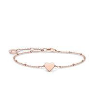 Thomas Sabo Bracciale cuore con pallina in argento, argento sterling 925, lunghezza 16-19 cm