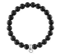 Thomas Sabo Bracciale da Donna con Ciondoli Ossidiana Nera Charm Club Argento Sterling 925 X0219-023-11