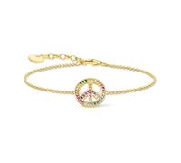 THOMAS SABO Bracciale da donna in argento 925 con pietra di vetro 32023609, Mittelgroße, Argento sterling, Zirconia cubica