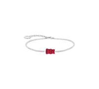 THOMAS SABO Bracciale da tennis in argento con orso d'oro rosso - Bracciale con fascino e personalità