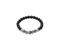 Thomas Sabo Bracciale da Uomo con Teschio Rebel at Heart Nero A1099-159-11