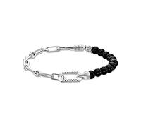 THOMAS SABO Bracciale da uomo in argento sterling 925 annerito, lunghezza 19 cm, A2088-507-11-L19V, 19 cm, Argento sterling, Nessuna pietra preziosa