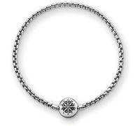 Thomas Sabo Bracciale da uomo Karma Beads argento sterling 925 annerito lunghezza 15 cm KA0002-001-12-L16