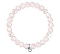 Thomas Sabo Bracciale e Perla Quarzo Rosa da Donna Argento 925