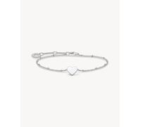 Thomas Sabo - Bracciale in argento sterling 925 con piccole sfere e cuore 19 cm