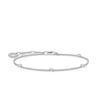 Thomas Sabo Bracciale in Argento Sterling 925, con Pietre Bianche, Lunghezza 16 19 cm, Argento