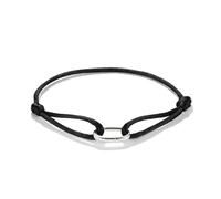 Thomas Sabo Bracciale in Tessuto Nero Connect Argento Sterling 925 C1210-001-11-L24V