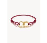 Thomas Sabo bracciale in tessuto rosso con zirconi bianchi in oro, bianco, rosso 23CM