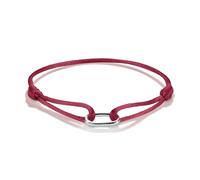 Thomas Sabo Bracciale in Tessuto Rosso Connect Argento Sterling 925 C1210-001-50-L24V