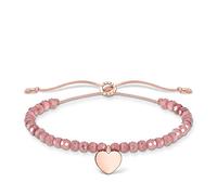 Thomas Sabo Bracciale perline rosa con cuore argento sterling 925 A1985-813-9-L20V