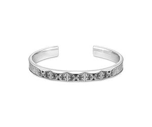 THOMAS SABO Bracciale sfaccettato con pietre nere argento, lunghezza 17,5 cm, AR113-643-11-L17,5, Mittelgroße, Argento sterling, Zirconia cubica