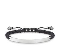 Thomas Sabo Bracciale Unisex Love Bridge "Teschio" in Argento 925 con Zirconi Neri, 19 cm, LBA0069-889-11-L19v