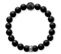 Thomas Sabo Bracciale unisex Ribelle nel cuore Ossidiana nera Argento sterling 925 A1085-023-11