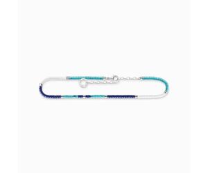 THOMAS SABO - Cavigliera donna in argento sterling 925- Bianco- Turchese & Blu scuro Ak0038-775-7-Vg - - Accessories - Donna - Multicolore - ONE SIZE