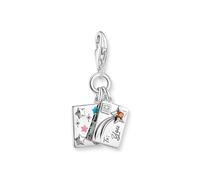 THOMAS SABO Ciondolo a forma di lettera in argento sterling 925 riciclato 2061-691-7, misura unica, Argento sterling, Zirconia cubica