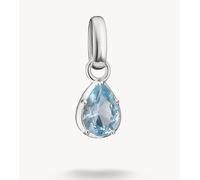 Thomas Sabo Connect Ciondolo Charm Birthstone Collection in Argento Sterling 925 Marzo CC1331-699-1
