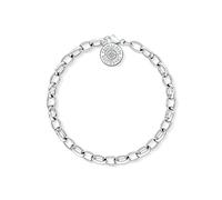 Thomas Sabo Charm Club Bracciale da Donna, Argento 925 e Diamante Palla Bianco, Taglia 17 cm
