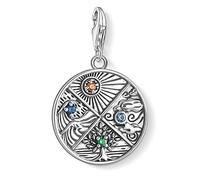 Thomas Sabo Charm Club Ciondolo Charm da Donna con I Simboli Dei 4 Elementi: Terra, Acqua, Aria, Fuoco, in Argento Sterling 925 1814-945-7