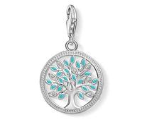 Thomas Sabo Charm Club Ciondolo Pendente da Donna a Forma di Albero Della Vita Turchese in Argento Sterling 925 1469-041-17