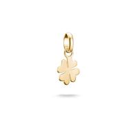 Thomas Sabo Charm Club Connect CC1202-413-39 - Ciondolo a forma di trifoglio portafortuna, placcato oro 18 carati, in argento 925 riciclato