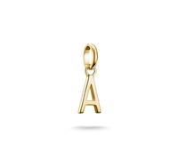 Thomas Sabo Charm Club Connect CC1207-413-39 - Ciondolo a forma di lettera A, placcato oro 18 carati, in argento 925 riciclato