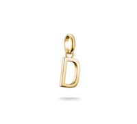 Thomas Sabo Charm Club Connect CC1210-413-39 - Ciondolo a forma di lettera D, placcato oro 18 carati, in argento 925 riciclato