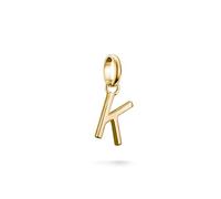 Thomas Sabo Charm Club Connect CC1217-413-39 - Ciondolo a forma di lettera K, placcato oro 18 carati, in argento 925 riciclato