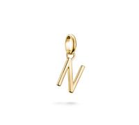 Thomas Sabo Charm Club Connect CC1220-413-39 - Ciondolo a forma di lettera N 18k, placcato oro riciclato 925