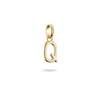Thomas Sabo Charm Club Connect CC1223-413-39 - Ciondolo a forma di lettera Q, placcato oro 18 carati, in argento 925 riciclato